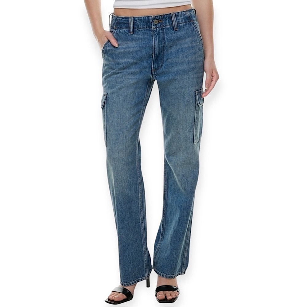 Aritzia Blue Straight Leg Jeans